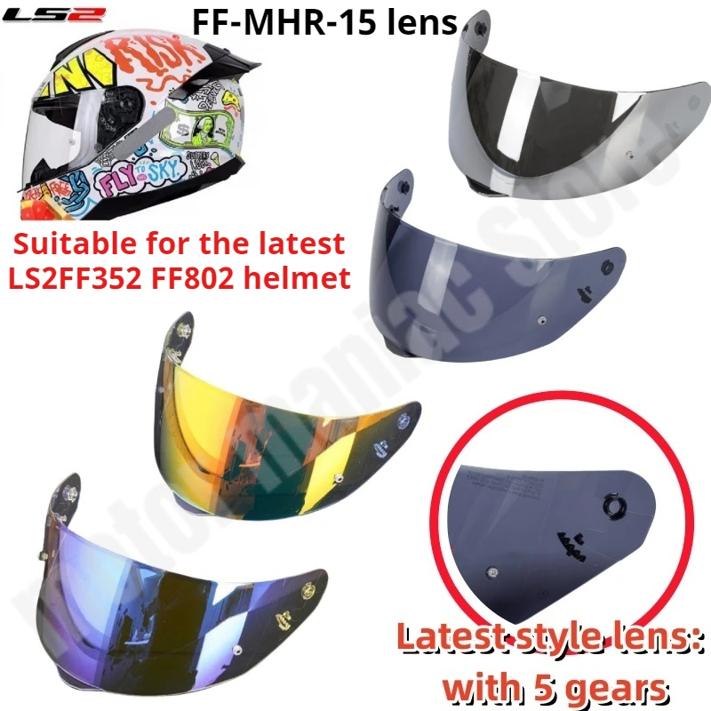 

Helmet Lenses Latest Styles Lenses Suitable for LS2FF802 FF352 Helmet 5 Gears with Anti Fog Nail Buckles Helmet Accessories