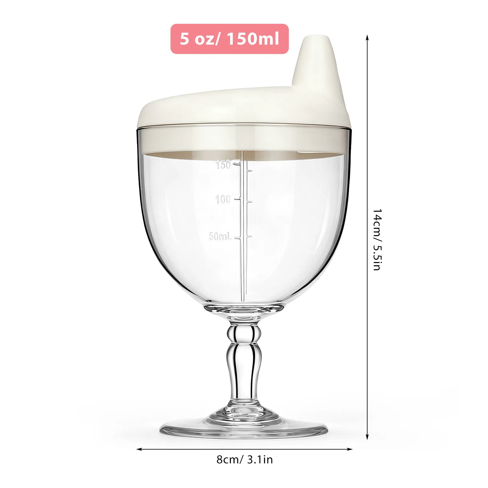 150Ml Kids Drinking Cup Spill Proof Sippy Bottle with Straw Ergonomic Handle Baby Training Cup for Milk Juice Water Travel