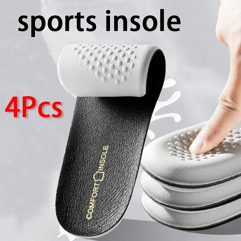 Leder-Latex-Einlegesohle für Herren, stoßdämpfende Sport-Einlegesohlen, atmungsaktiv und bequem, geruchshemmende Schuhpolster, 1 Paar/2 Paar