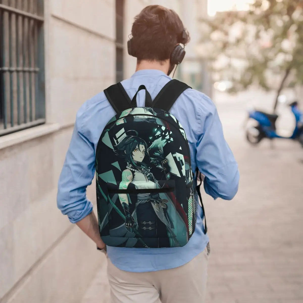 

Genshin Impact Xiao Backpack Boys Girls BookBag Kids School Bag Laptop Shoulder Bags for Men Women
