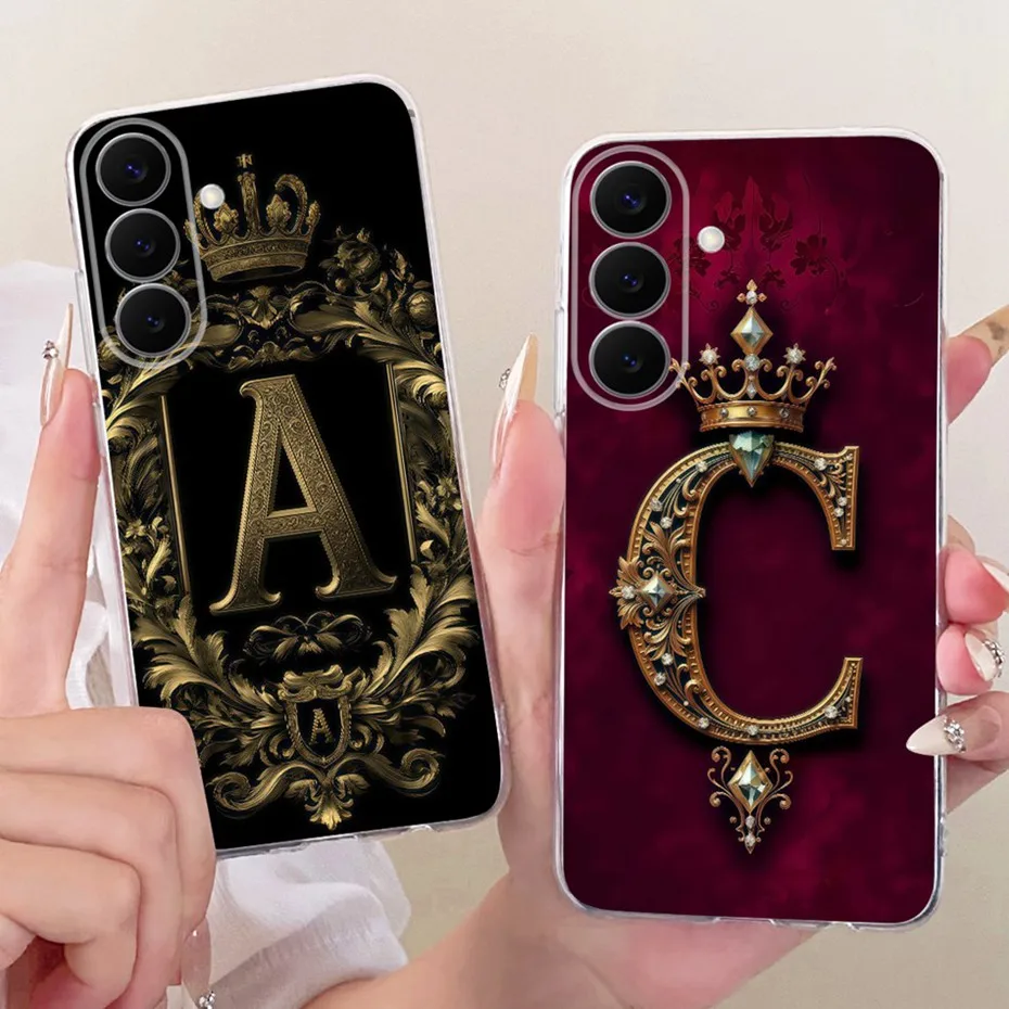 2026 Fashion Crown Letter Case For Samsung Galaxy S26 FE Soft Silicone TPU Back Covers For Samsung S26FE S 26FE 5G Phone Cases