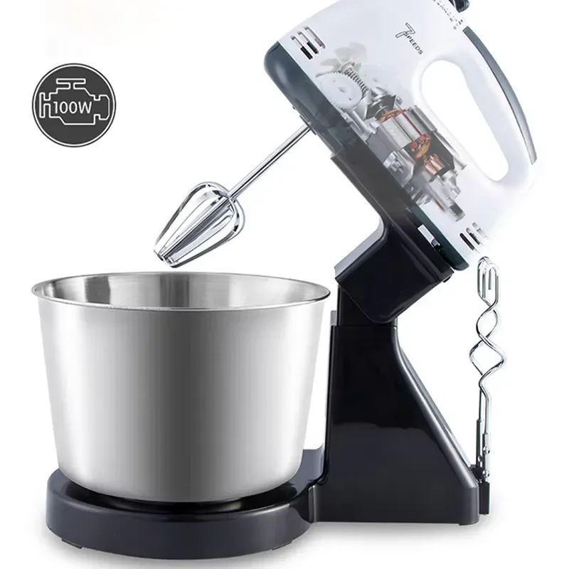 300W Vertical Stand Mixer 6 Speed Tilt Head Food Mixer with 5 Quart Stainless Steel Bowl Dough Hook for Baking Kneading