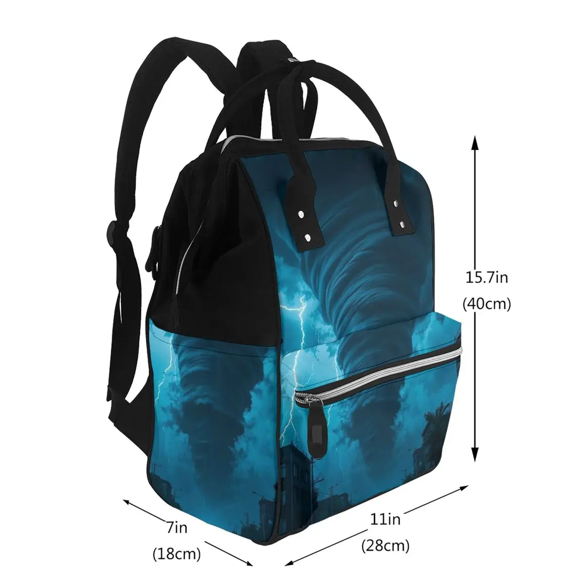 Fantasy World Tornado Apocalypse Student Backpack School Bag Hiking Travel Daypack for Men Women Bookbag Shoulder Bags