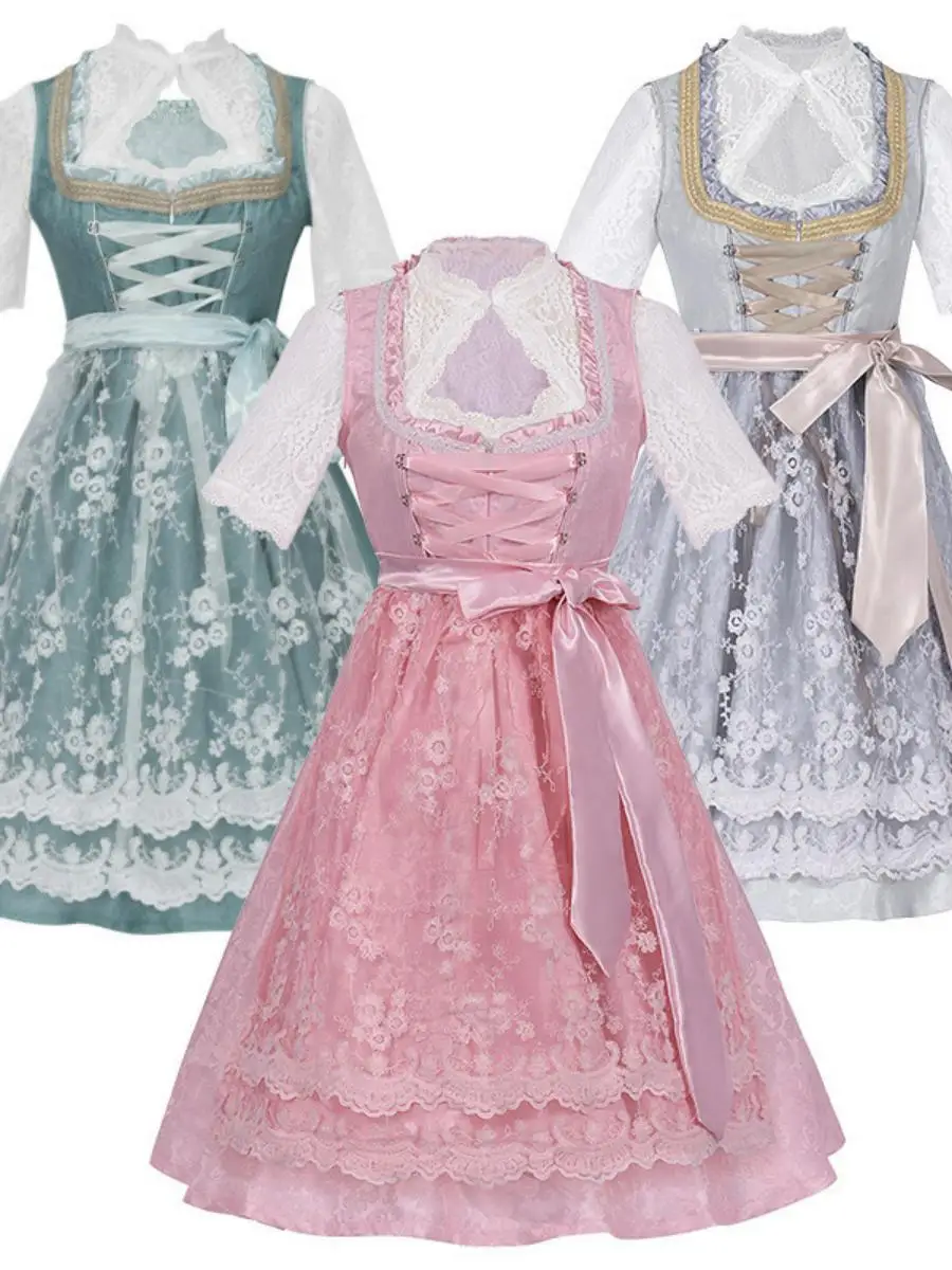 

Новый фестивальный пивной костюм на Хэллоуин, баварский женский комплект брюк на бретелях, праздничный национальный сценический костюм