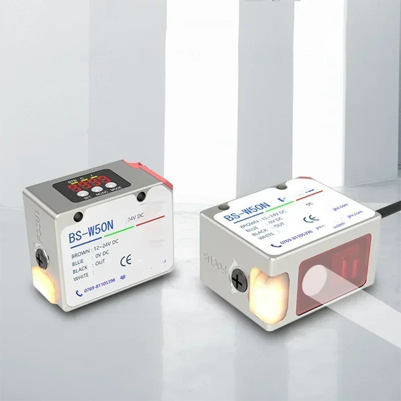 Hot Sales500mm Long Distance Color Code Photoelectric Switch Sensor White Light Point Adjustable LR-W500N Sensor