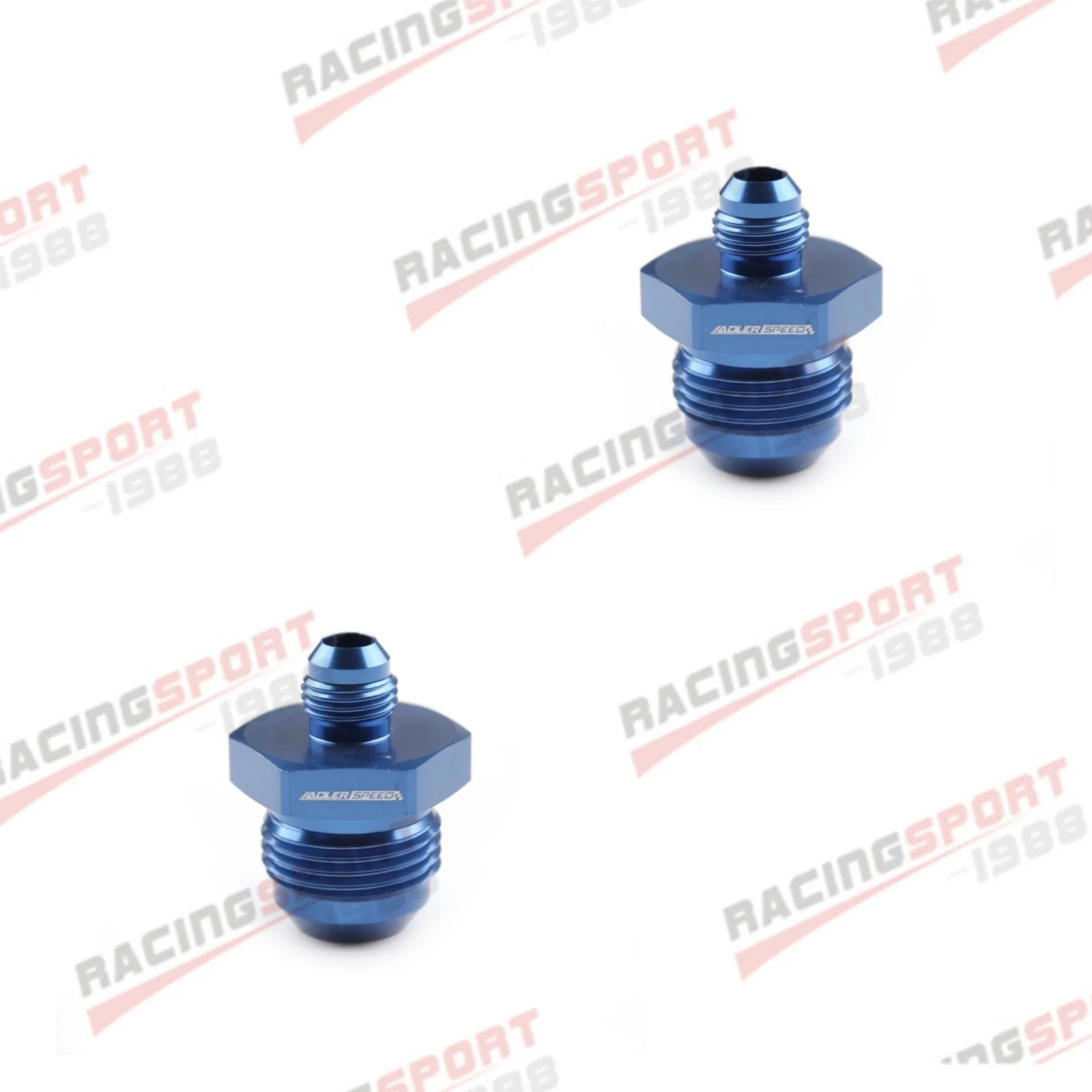 Universal 2PCS Straight -12AN Male To AN-6 6AN Male Aluminum Fuel Reducer Fitting Adapter Black/Blue