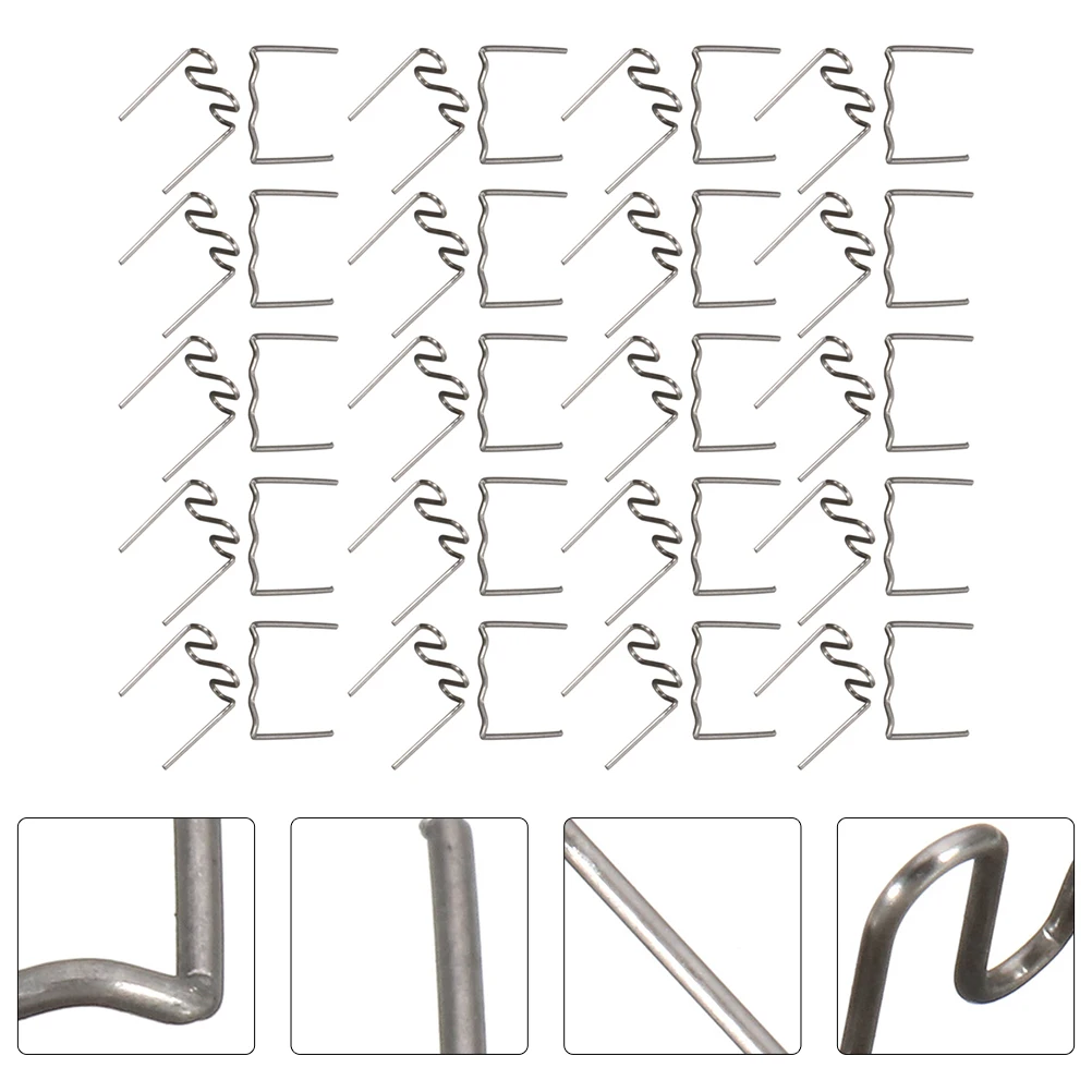 

Car Bumper Repair Welding Rod Auto Staples Silver Steel Hot Automotive Plastic Hole Fix Long Crack Patch Pre Cut