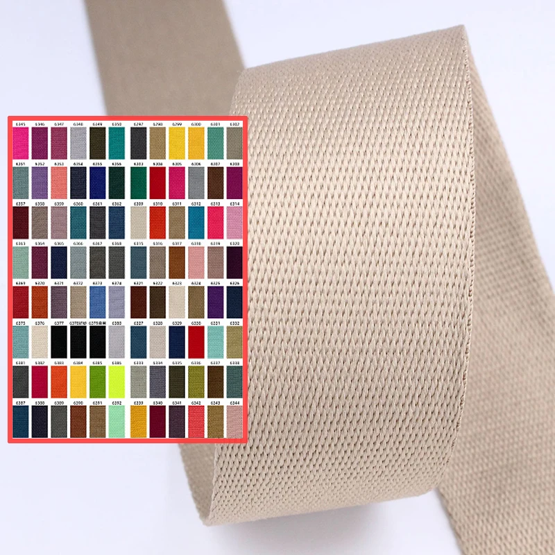 

2/5/10M 1.3mm Thick 38mm Cotton Webbing Tape for Bag Strap Backpack Label Ribbon Band Clothes Bias Binding Sewing Accessories