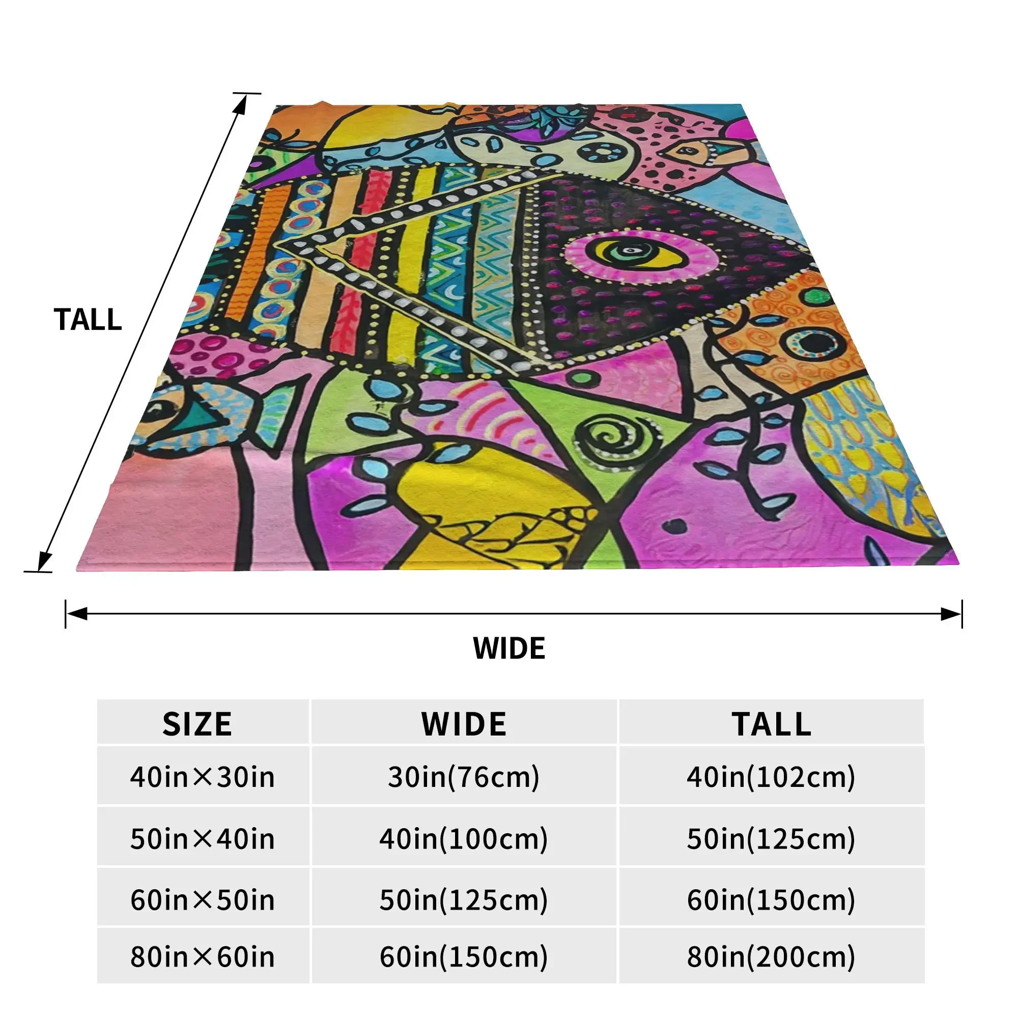 Patchwork Fish Fiesta Blankets Lightweight Fleece Sofa Throw Blanket for Home Bedroom Office Throws Bedspread Quilt