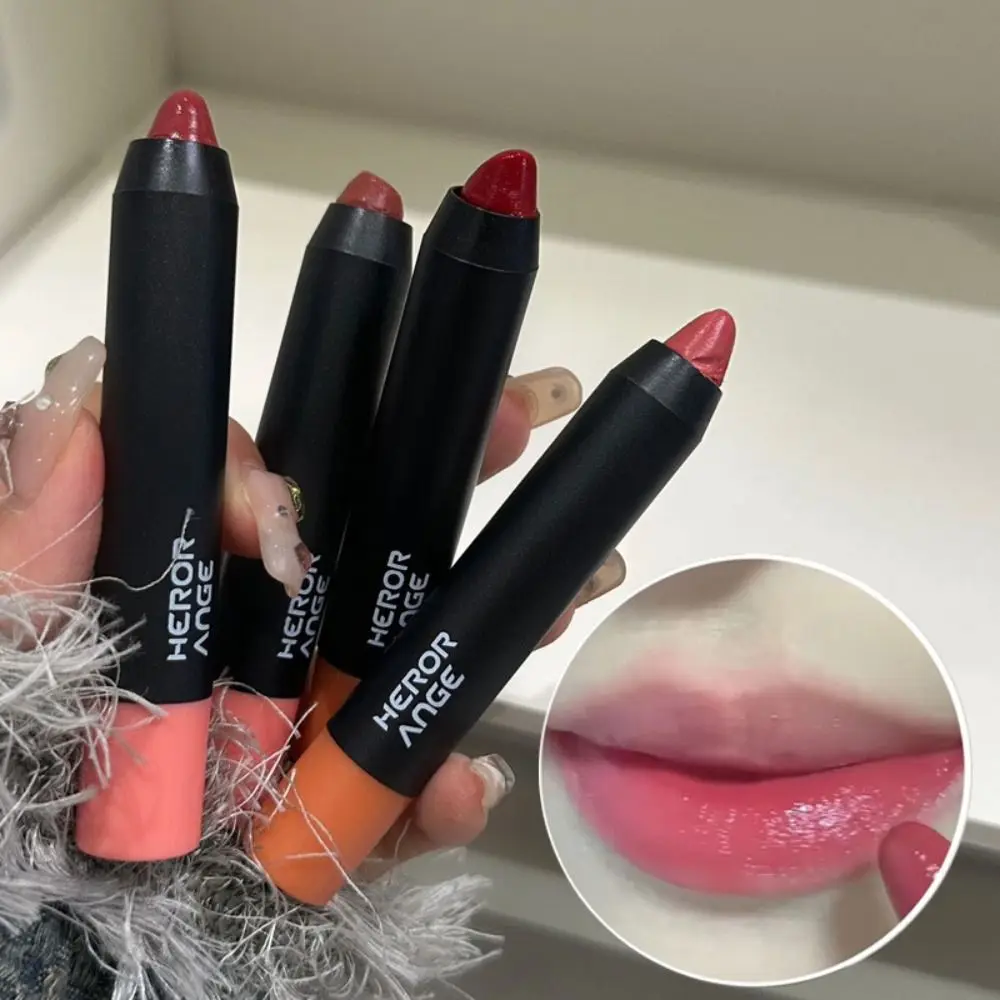 Gemakkelijk Te Kleuren Matte Lippenstift Krijt Langdurige Vochtinbrengende Bruine Lipliner Potlood Waterdichte Lip Cosmetica