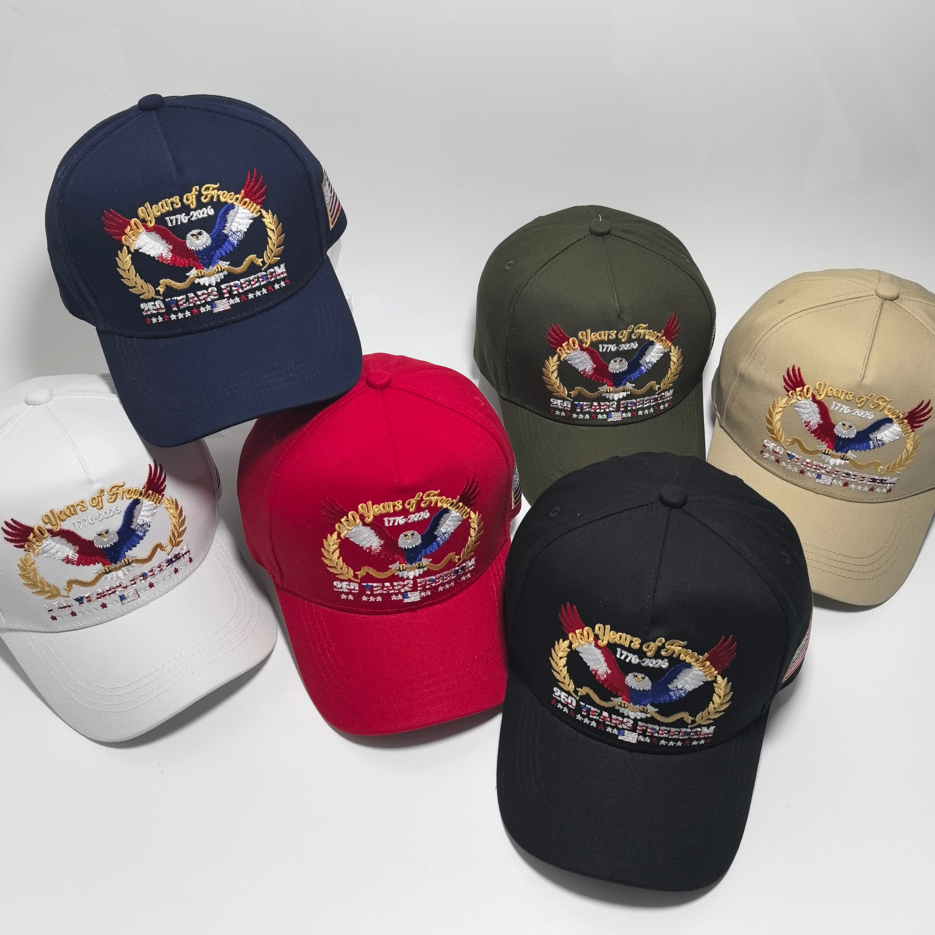 ABLECAP 250th Anniversary USA Hat Embroidered Patriotic Baseball Cap 1776-2026 Independence Day Cap Adjustable Hat for Men Women