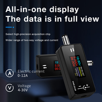 KWS-DC28 Current Voltage Tester DC Interface Tester 4-30V 12A Digital Power Meter Ammeter 5525 5521 Compatible DC Port Devices