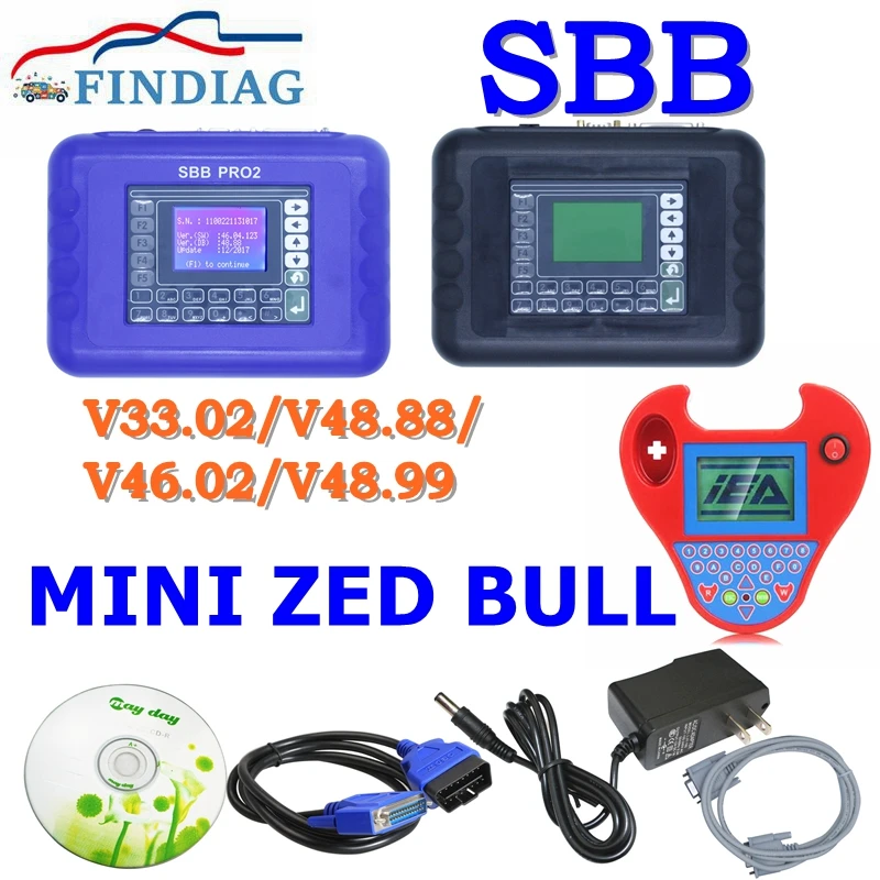 MINI Zed Bull Professional SBB PRO2 V48.99 V48.88 Supports New Cars Multi-Language No Tokens Supports For Toyota G Chip