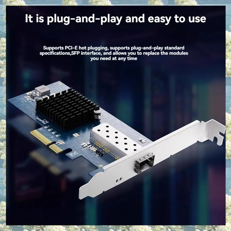 Новый-82599 чип SFP + оптоволоконный Ethernet-адаптер 10 ГБ X520-Da серверная сетевая карта для настольного компьютера