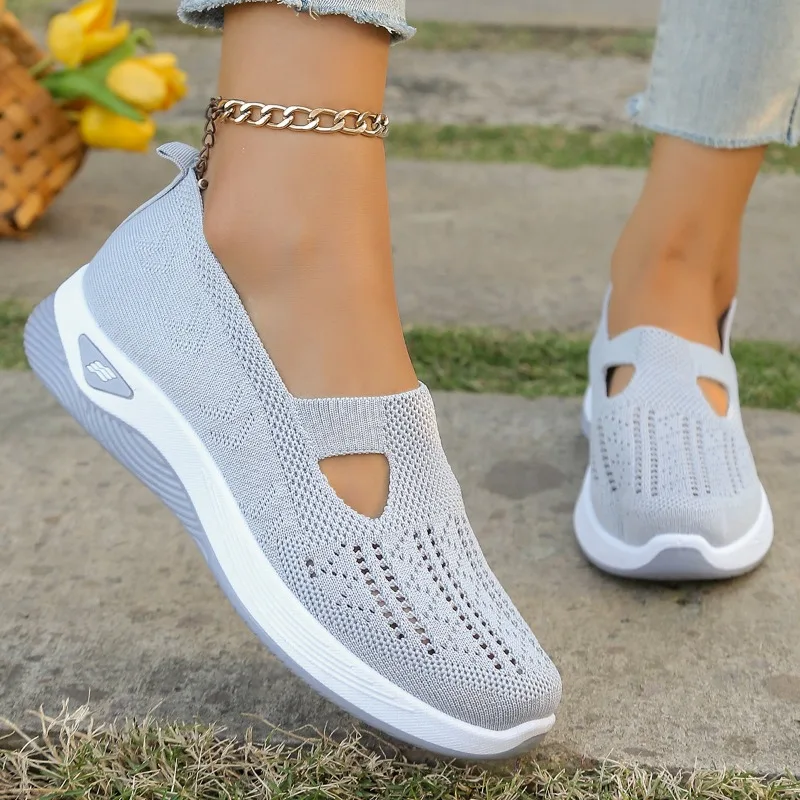 Summer Breathable Non-slip Soft Sole Sneaker Elderly Shoe Women's Casual Shoes Middle-aged Walking Flat  Sports Shoes for Women