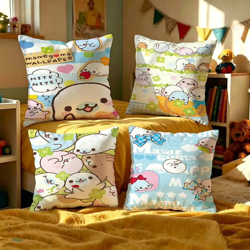 Cute Mamegoma Personalized Pillow Cover Kids Bedroom Wild Party Decor Pillowcase kid Birthday shower Gift