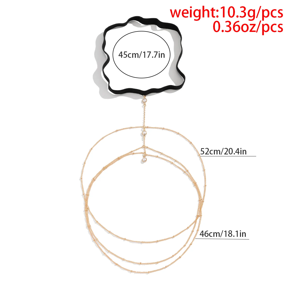 IngeSight.Z Sexy Multilayer Tassel Imitation Pearl Clip Bead Leg Chain Women Simple Adjustable Elastic Thigh Chain Body Jewelry