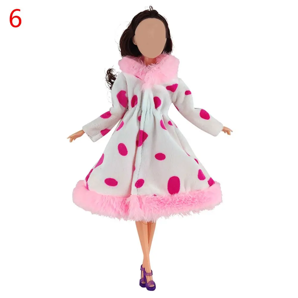 Mini 30cm  Clothes Accessories Winter Fur Coat Warm Clothes Soft