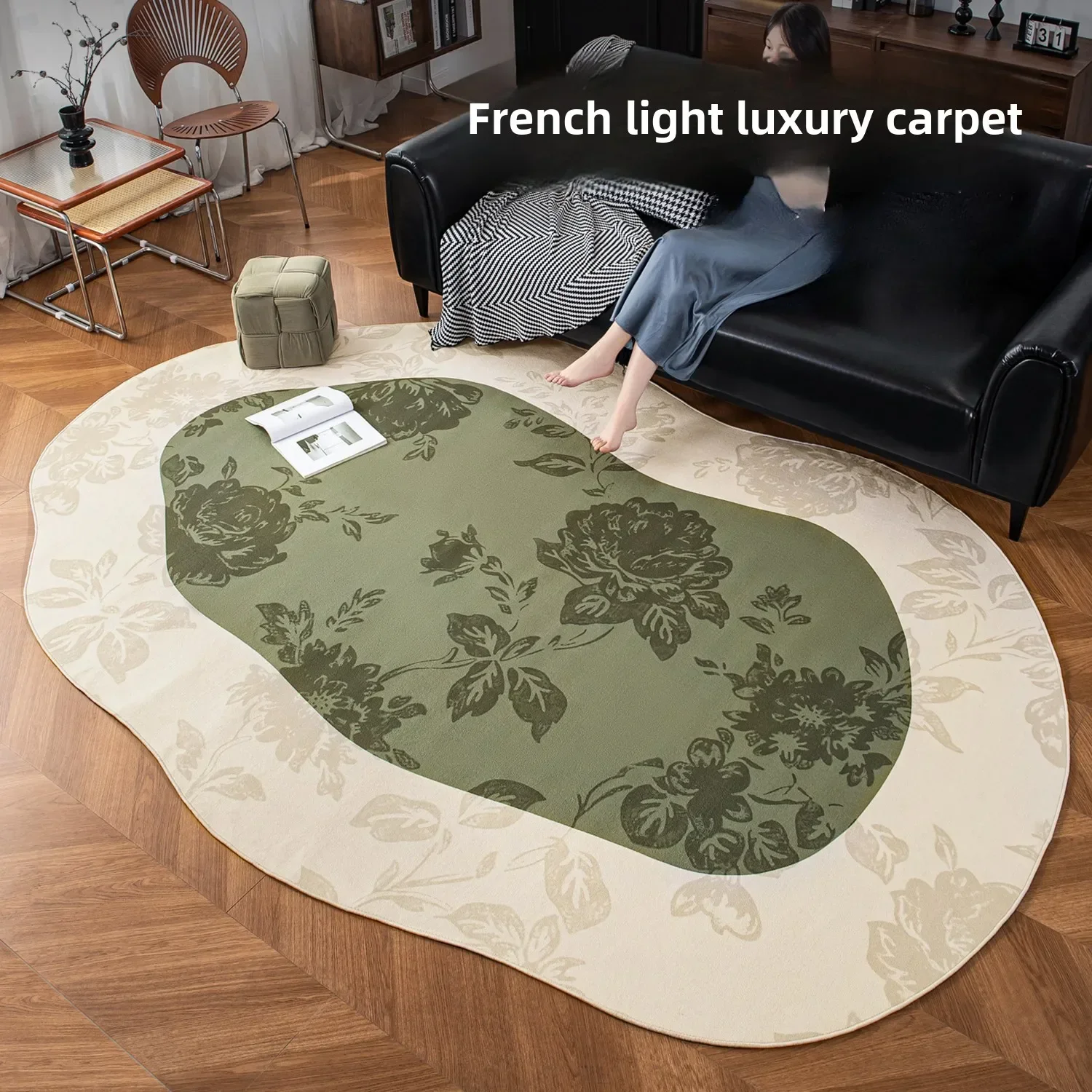 Living room leave-in erasable sofa coffee table floor mat