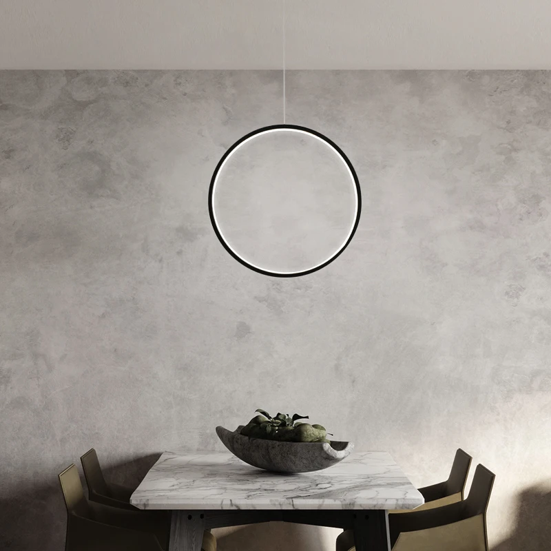 Minimalist Black Gold White LED Pendant Lights For Dining Room Bedroom Kitchen Indoor Fixture Nordic Style Hanging Chandeliers