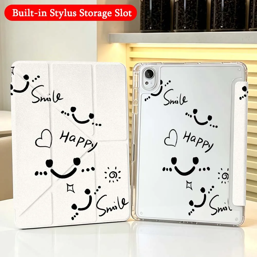Cartoon Happy Face Case For Huawei Honor Matepad Pad X10 X9 GT Pro V9 9 Air SE 12X 11.5 11 13.2 11.5s inch Foldable Tablet