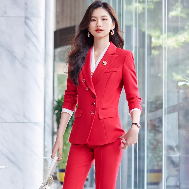 

Business Suit Female 2023 Fashion Business Attire Business Style President Business Suit Suit Interview Work Clothes Ol