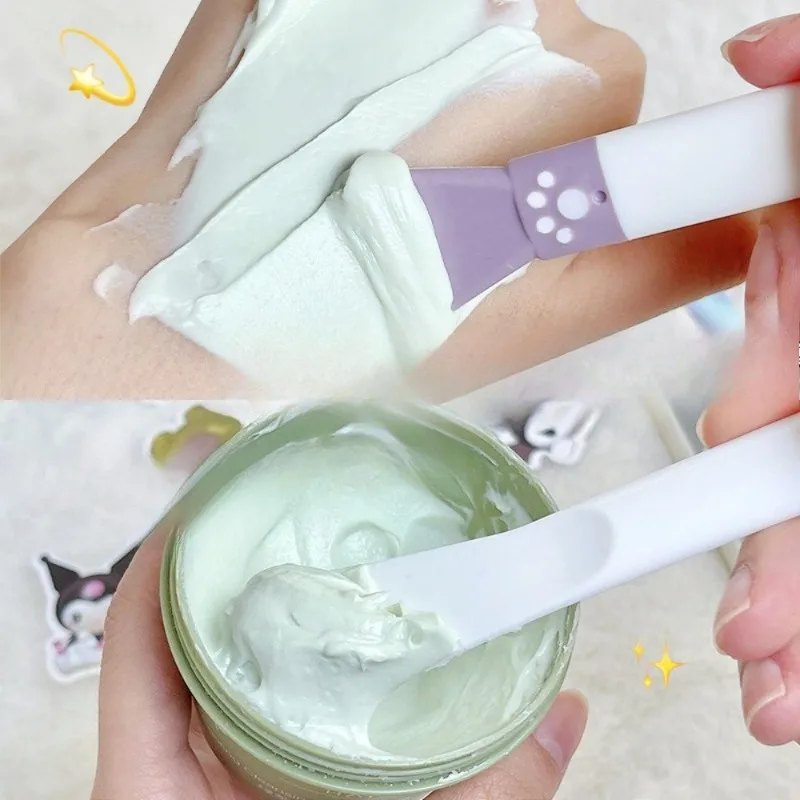 Zampa di gatto Set di spazzole per il viso a doppia testa Applicatore per maschera facciale in silicone Lozione Spatola Punti neri Viso Labbro Esfoliante Strumenti per la cura della pelle