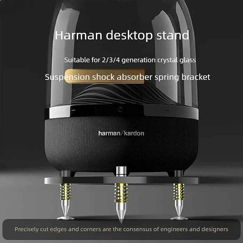 Metal Desktop Speaker Stand Shock Absorbing Audio Base Bracket for Harman Kardon Sound Equipment