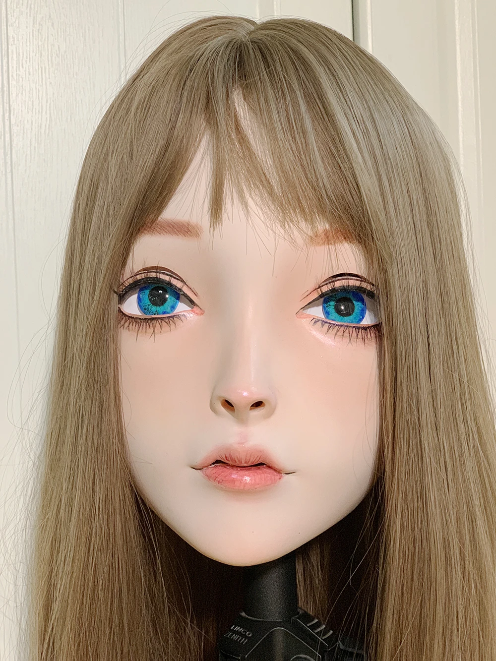 

(Yuki)High Quality Handmade Female/Girl Resin Half Head Human Style Cosplay Japanese Animego BJD Crossdress Kigurumi Doll Mask