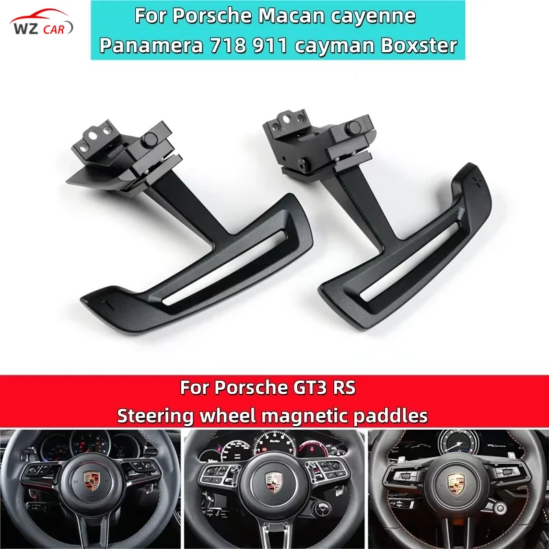 

For Porsche Macan Cayenne 911 Panamera 718 GT3 RS Steering Wheel Magnetic Paddle Shifter Interior Modification