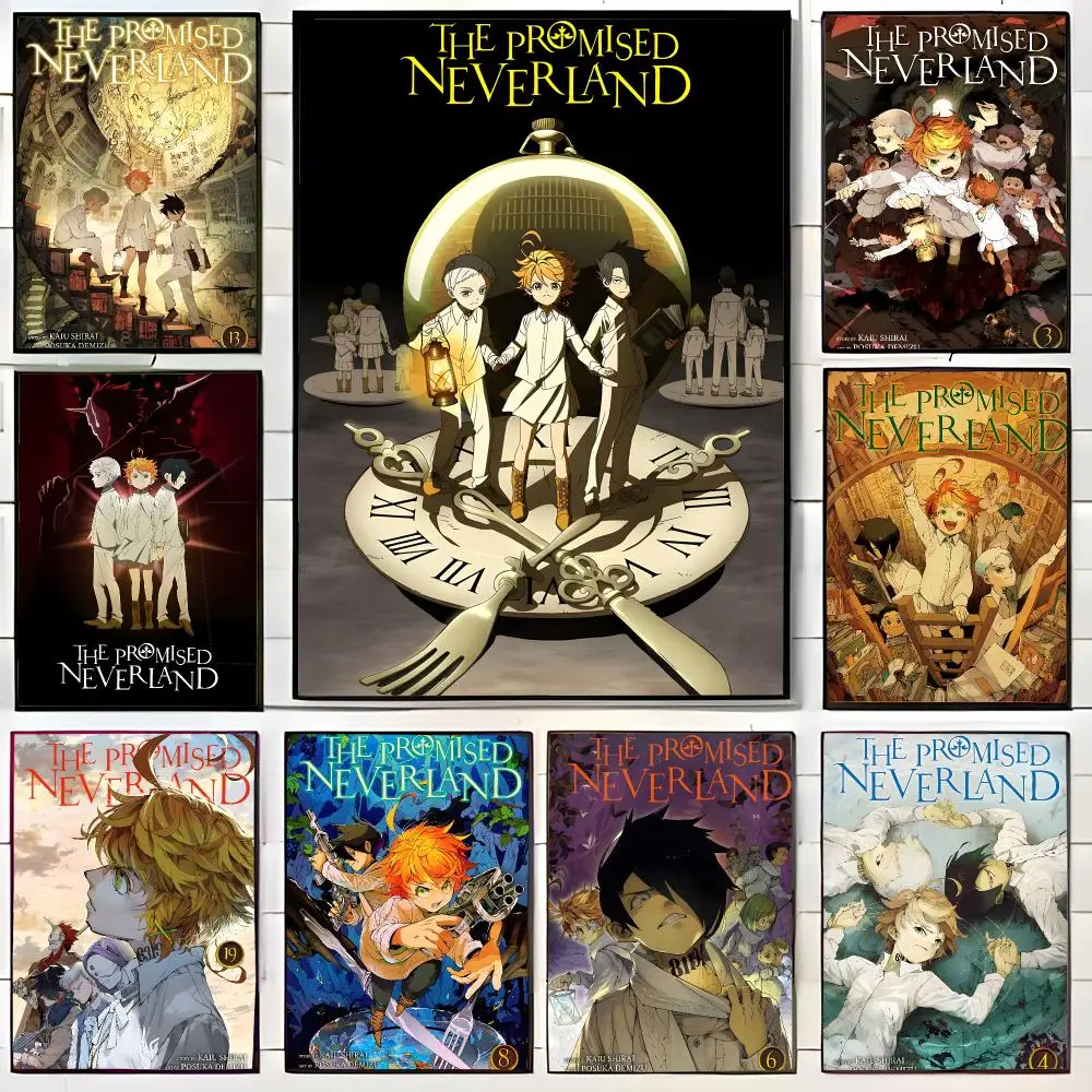 dark anime t-the promised neverland Poster Wall Art Print Decorative Mural Home Decor Gift Unframed