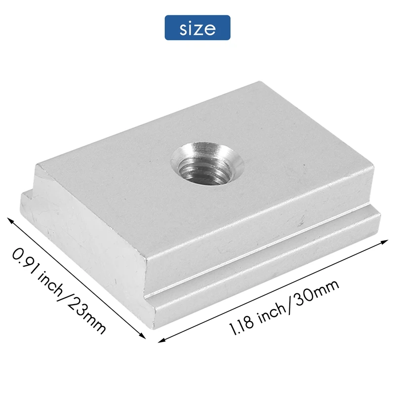 Mur Slot T, 6 buah t-track Slider mur geser aluminium Aloi T untuk profil alat pertukangan Slot pengencang