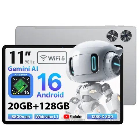 SVITOO P11-T Tablet Android 16 2025 11 Inch Unisoc T7250 20GB RAM 128GB ROM 8800mAh Battery WiFi 5 GPS Widevine L1 With Case