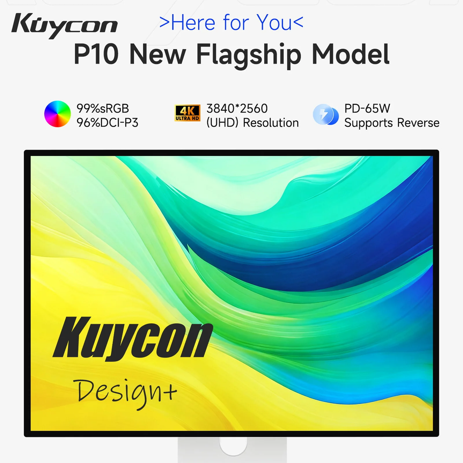 

Kuycon P10 LED LCD Computer Monitor 31.5 Inch HD Full Wide Screen IPS Glass Mirror Surface 4K For XBox PS4 PS5 Switch PC Monitor