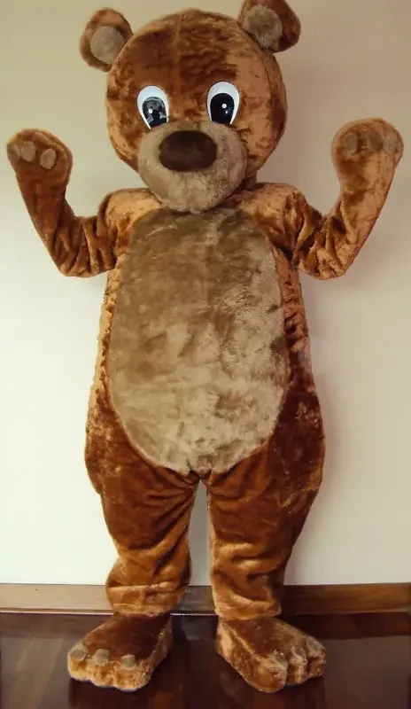 

Новая версия плюшевой куклы-медведя, костюм талисмана для взрослых, нарядное платье на день рождения, Хэллоуин, косплей, одежда на Рождество