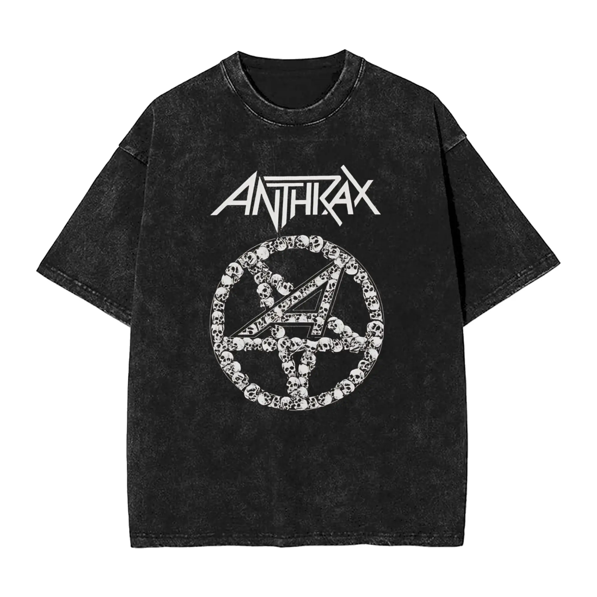 Camiseta Anthrax Among The Living, camisetas Harajuku de manga curta, camisetas clássicas Y2K, tops de verão de algodão com gola redonda, camisetas oversized
