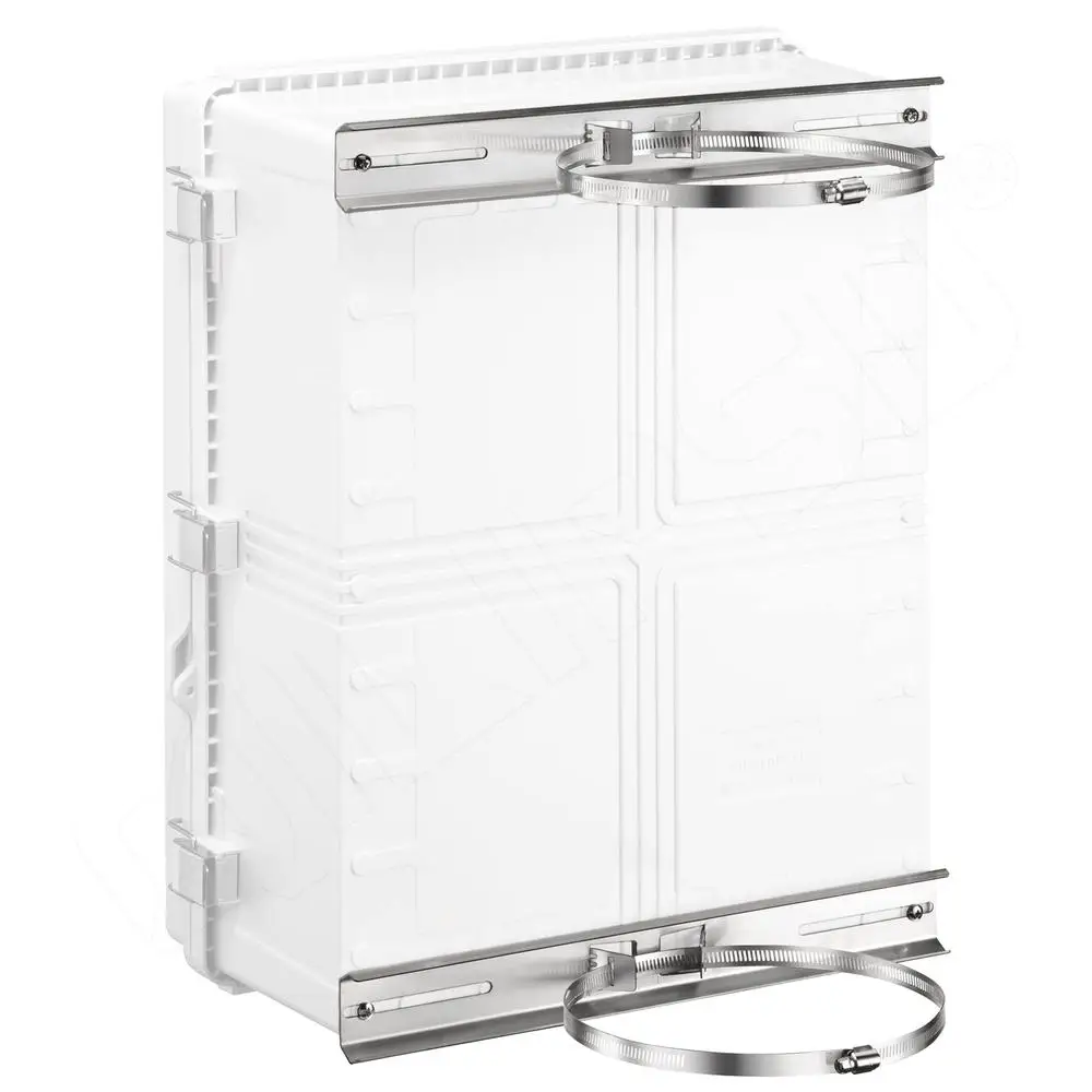 Adjustable Stainless Steel Pole Mounting Kits & Waterproof Electrical Junction Box 20"x16.1"x7.9 IP67 Weatherproof Design ABS
