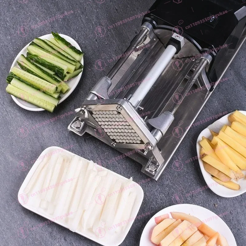 Commercial Stainless Steel Electric French Fries Cutter Automatic Potato Strip Cutting Machine Kitchen Electric Potato Slicing