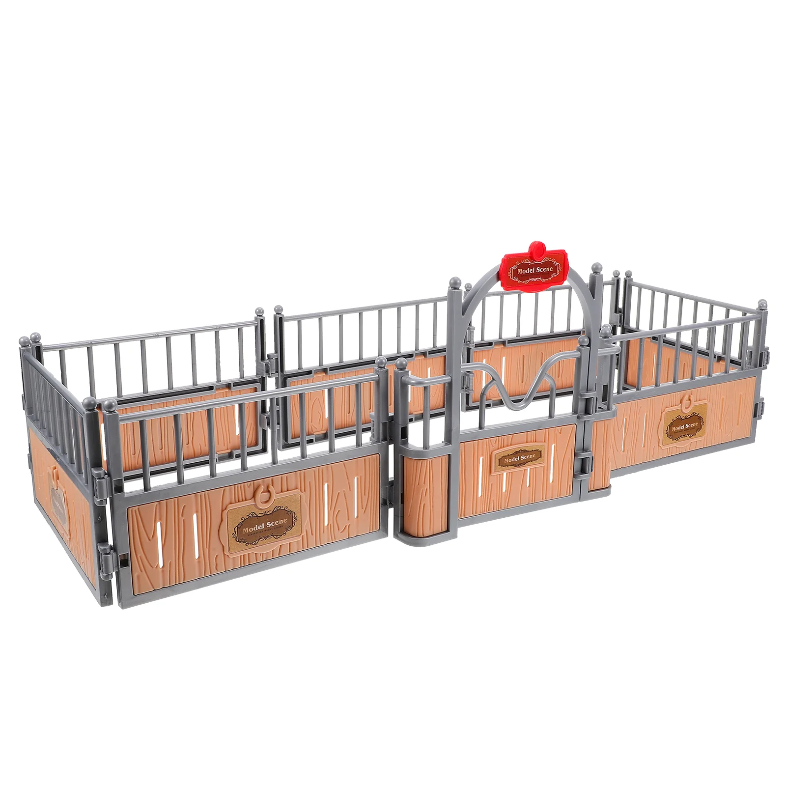 

Horse Fence Model Miniature Sand Table Kids Pretend Play Toy Corral DIY Abs Fencing Child