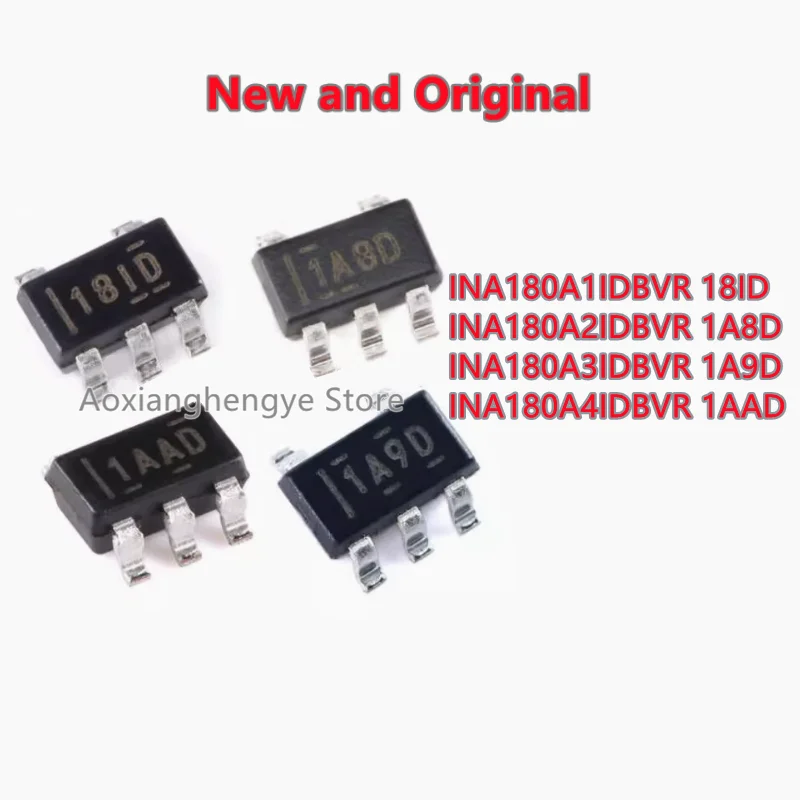 10pcs INA180A1IDBVR 18ID INA180A2IDBVR 1A8D INA180A3IDBVR 1A9D INA180A4IDBVR 1AAD SOT23-5 Current induction amplifier IC chip