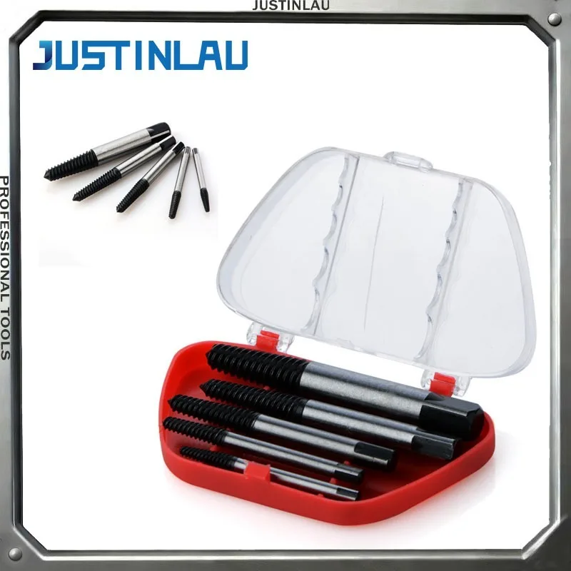 JUSTINLAU Schraubenausdreher-Set, Schrauben- und Wasserrohr-Extraktor, Haushalts-Set, Schraubenkopf-Extraktionswerkzeug, Handwerkzeuge