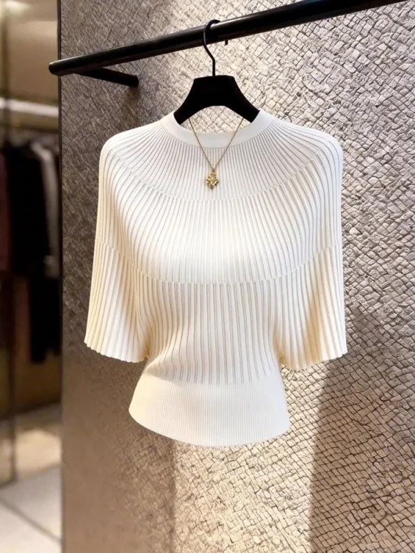 

Stylish Unique Beautiful Women's Top Fashionable Spring Summer New Design Breathable Korean Version Slim Fit Short Sleeve