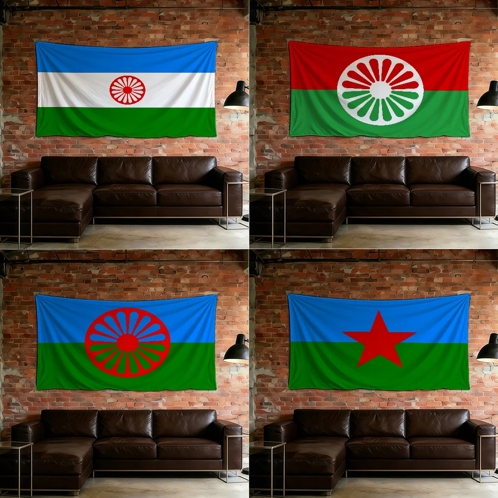 Gypsy Romani People flag For Room Dorm Camping Picnic Art Style Garage Bar wall Decoration Banner