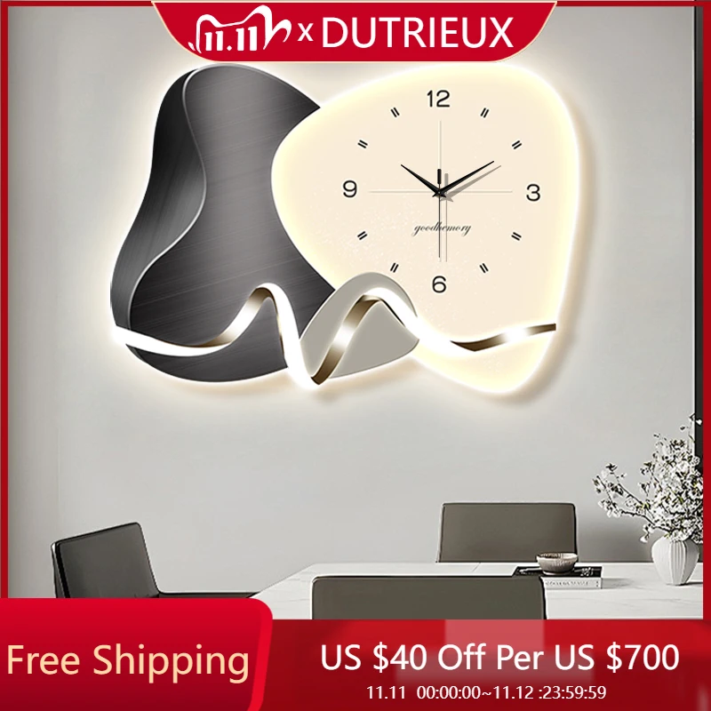 

Xenomorph Cartoon Wall Clocks Simple Nordic Restaurant Creative Silent Clock Wall Design Horloge Murale Lounge Suite Furniture