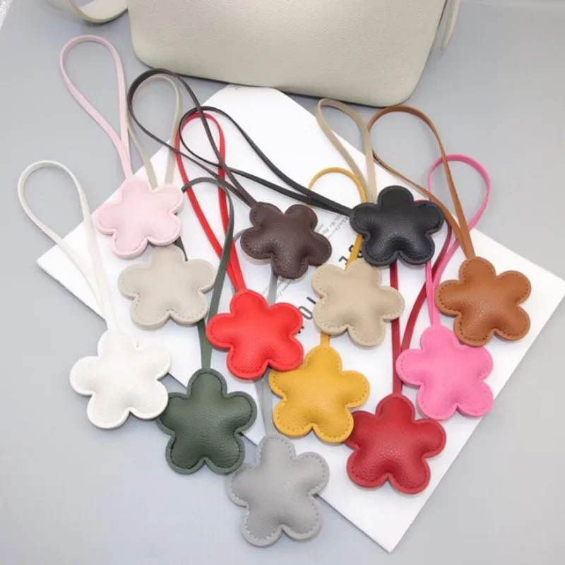 Flower bag pendant,PU Leather Keychain, Valentine's Day, Mother's Day, Various Colors Of Flower Bud Pendant image 2