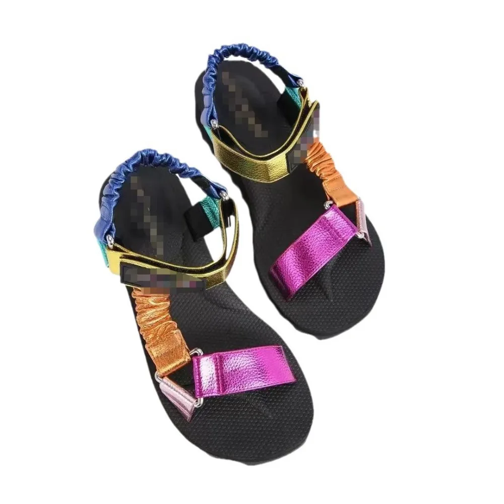 Summer Flat Women's Shoes Hemp Rope Set Foot Beach Sandals Outdoor All-match Casual Slippers Large Size Women Sandals