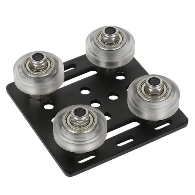 

Аксессуары с 3D-печатью для четырехколесного шкива 2020, V-образный паз, европейский стандарт 20, комплект для строительного портального шкива из алюминиевого профиля