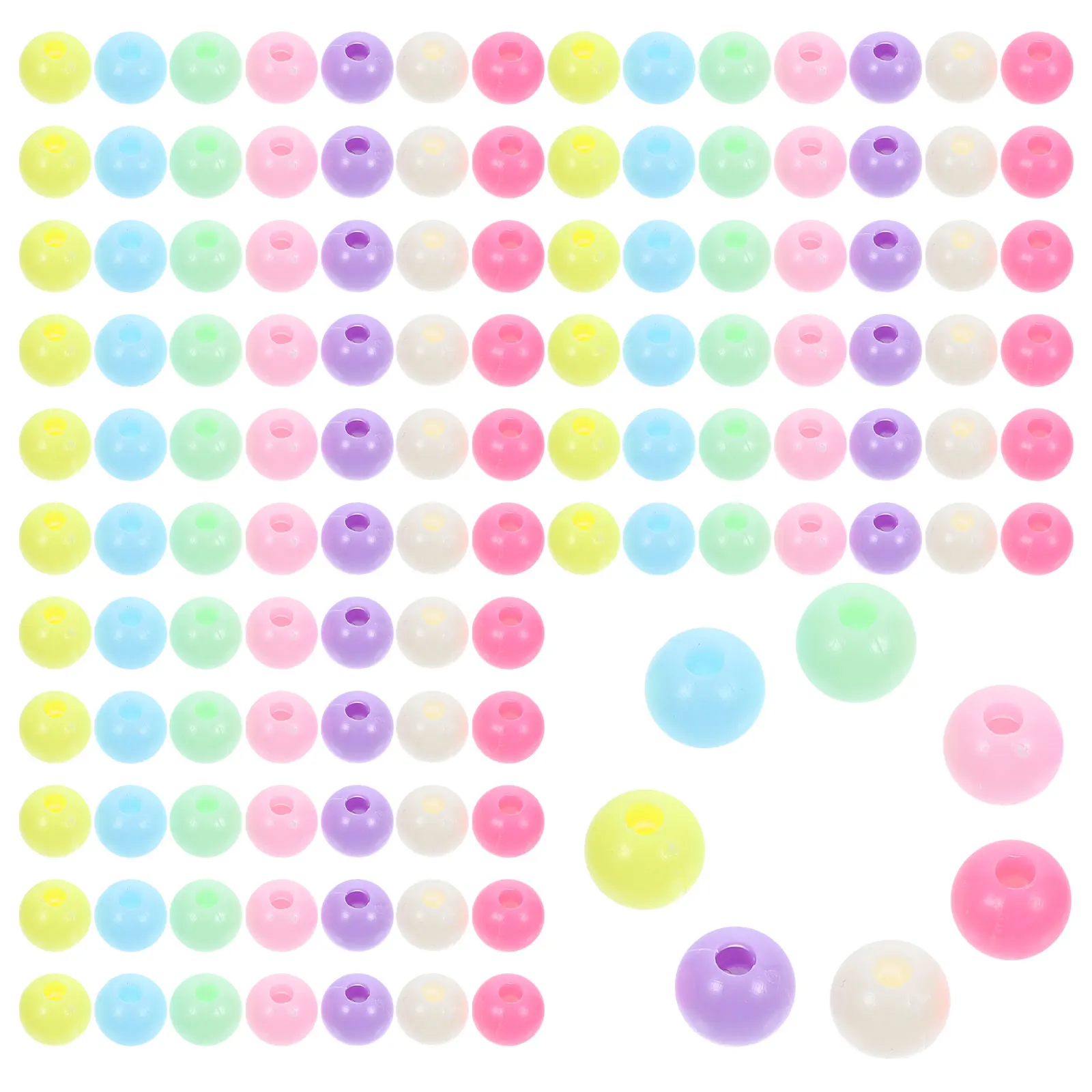 

Round Acrylic Jewelry Making Necklace Bracelet Hair Accessories Loose Spacer Beads for Crafts for