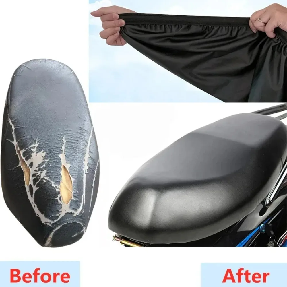 Capa de Assento em Couro PU para Todas as Condições Climáticas - Protetor de Almofada Impermeável e Protetor Solar para Motocicletas e Scooters