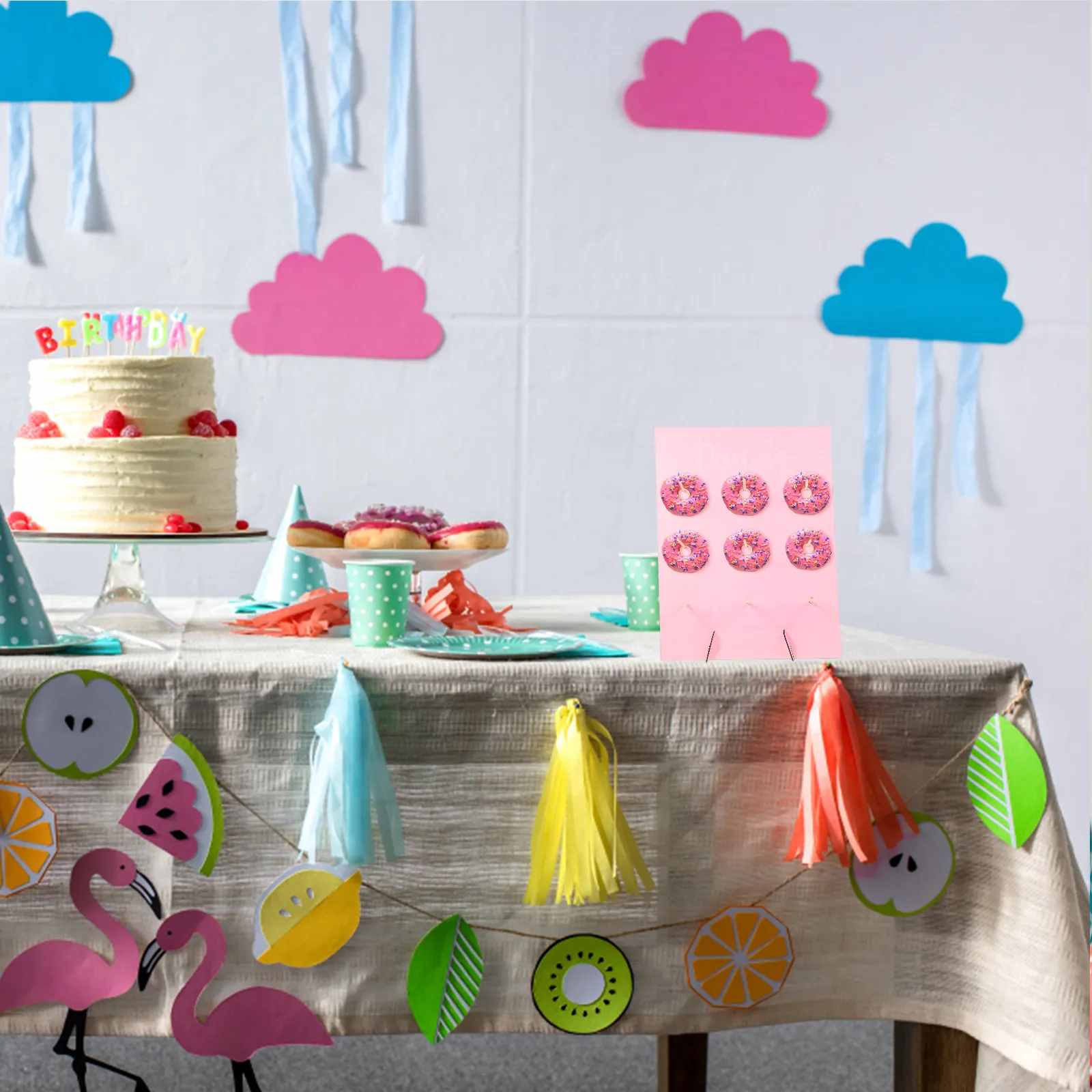 Premium Wooden Donut Stand Donut Display Stand Holder for Baby Shower Birthday Party Dessert Table Decoration Elegant Wood